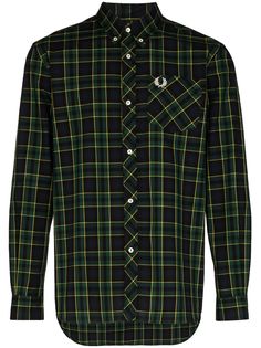 Fred Perry рубашка в клетку тартан