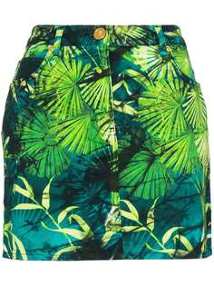 Versace юбка мини с принтом Jungle
