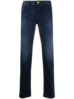 Emporio Armani джинсы прямого кроя с неоновой отделкой