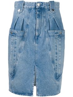 Isabel Marant джинсовая юбка-карандаш со сборками на поясе