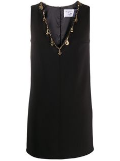 Elisabetta Franchi платье с V-образными вырезом и цепочным декором