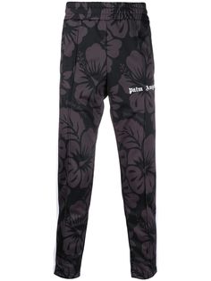 Palm Angels спортивные брюки с цветочным принтом