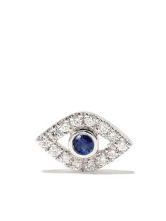 Sydney Evan золотые серьги-гвоздики Evil Eye с сапфиром и бриллиантами