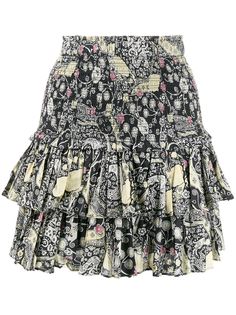 Isabel Marant Étoile мини-юбка с оборками и завышенной талией