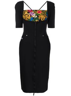 Versace Jeans Couture платье на молнии с контрастной вставкой