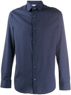 Z Zegna рубашка с длинными рукавами и узором