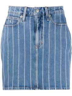 Calvin Klein Jeans юбка с контрастными полосками и логотипом