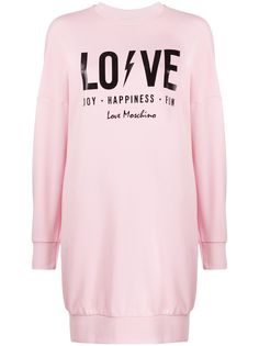 Love Moschino платье-толстовка с логотипом