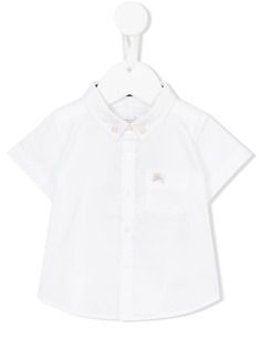 Burberry Kids рубашка с вышивкой логотипа