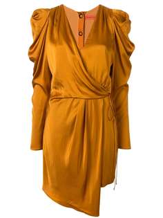 Manning Cartell платье с пышными рукавами и запахом