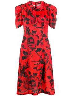 McQ Alexander McQueen платье с короткими рукавами и цветочным принтом