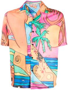Esteban Cortazar рубашка Lady on the Beach с короткими рукавами