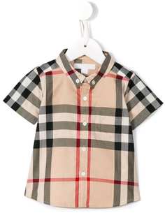 Burberry Kids классическая рубашка в клетку