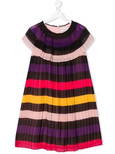 Sonia Rykiel плиссированное платье в полоску