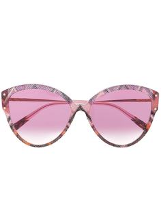 MISSONI EYEWEAR солнцезащитные очки в массивной оправе с абстрактным принтом