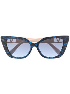 Valentino Eyewear солнцезащитные очки в оправе кошачий глаз с логотипом VLogo