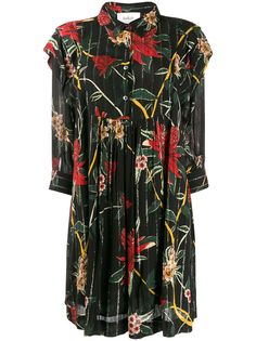 Ba&Sh платье-рубашка мини с цветочным принтом