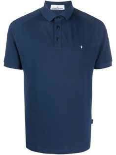 Stone Island рубашка-поло с вышитым логотипом