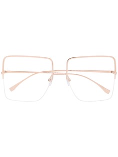 Fendi Eyewear солнцезащитные очки в квадратной оправе с логотипом