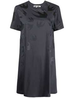 McQ Alexander McQueen расклешенное платье-футболка с принтом