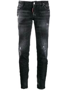 Dsquared2 зауженные джинсы с эффектом потертости
