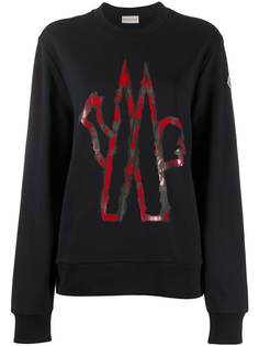 Moncler толстовка с контрастным логотипом