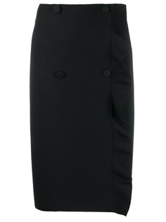 MSGM двубортная юбка-карандаш с оборками