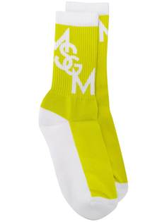 MSGM носки в рубчик с логотипом