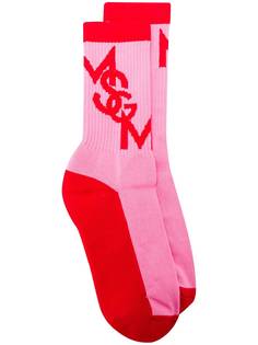 MSGM носки в рубчик с логотипом
