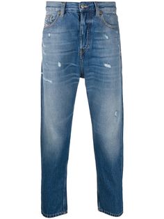 Diesel зауженные джинсы с эффектом потертости