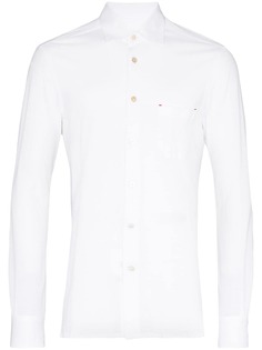 Kiton рубашка из ткани пике на пуговицах