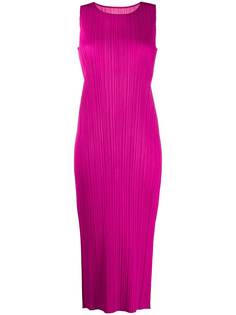 Pleats Please Issey Miyake платье миди с плиссировкой