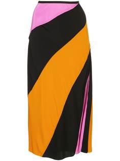 DVF Diane von Furstenberg крепдешиновая юбка миди Mariel