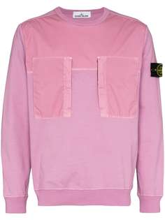 Stone Island толстовка с круглым вырезом и вставками