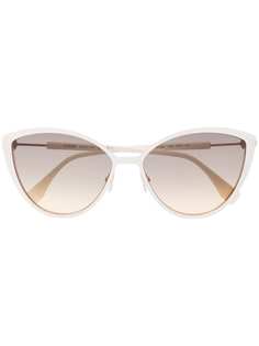 Fendi Eyewear солнцезащитные очки в оправе кошачий глаз с логотипом