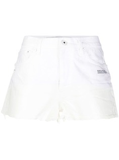Off-White джинсовые шорты с асимметричным подолом