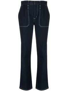 Chloé джинсы bootcut с контрастной строчкой