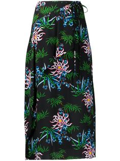 Kenzo юбка с принтом и запахом