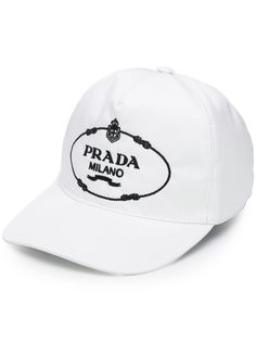 Prada кепка с вышитым логотипом