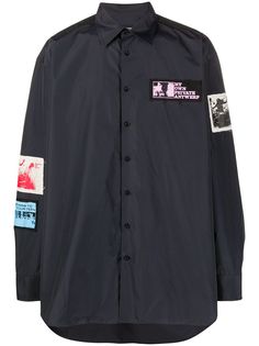 Raf Simons рубашка с нашивками