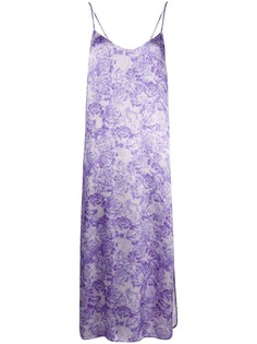 GANNI платье-комбинация макси с цветочным принтом