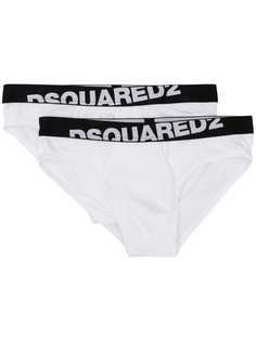 Dsquared2 двое трусов с принтом логотипа на талии