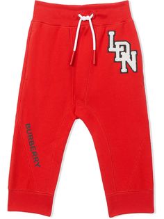 Burberry Kids спортивные брюки с нашивкой-логотипом