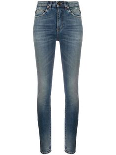 Saint Laurent джинсы скинни с завышенной талией