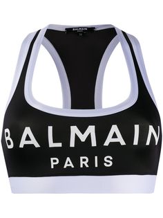 Balmain спортивный бюстгальтер с логотипом