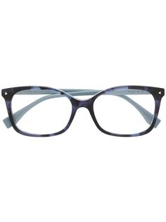 Fendi Eyewear очки в двухцветной квадратной оправе