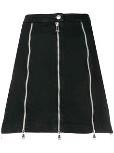 McQ Alexander McQueen юбка с декоративными молниями
