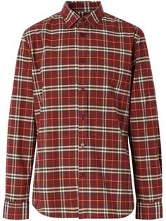 Burberry клетчатая рубашка с длинными рукавами
