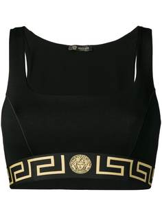 Versace спортивный бюстгальтер c принтом Greek Key