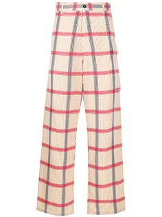 Marni широкие брюки в клетку гингем